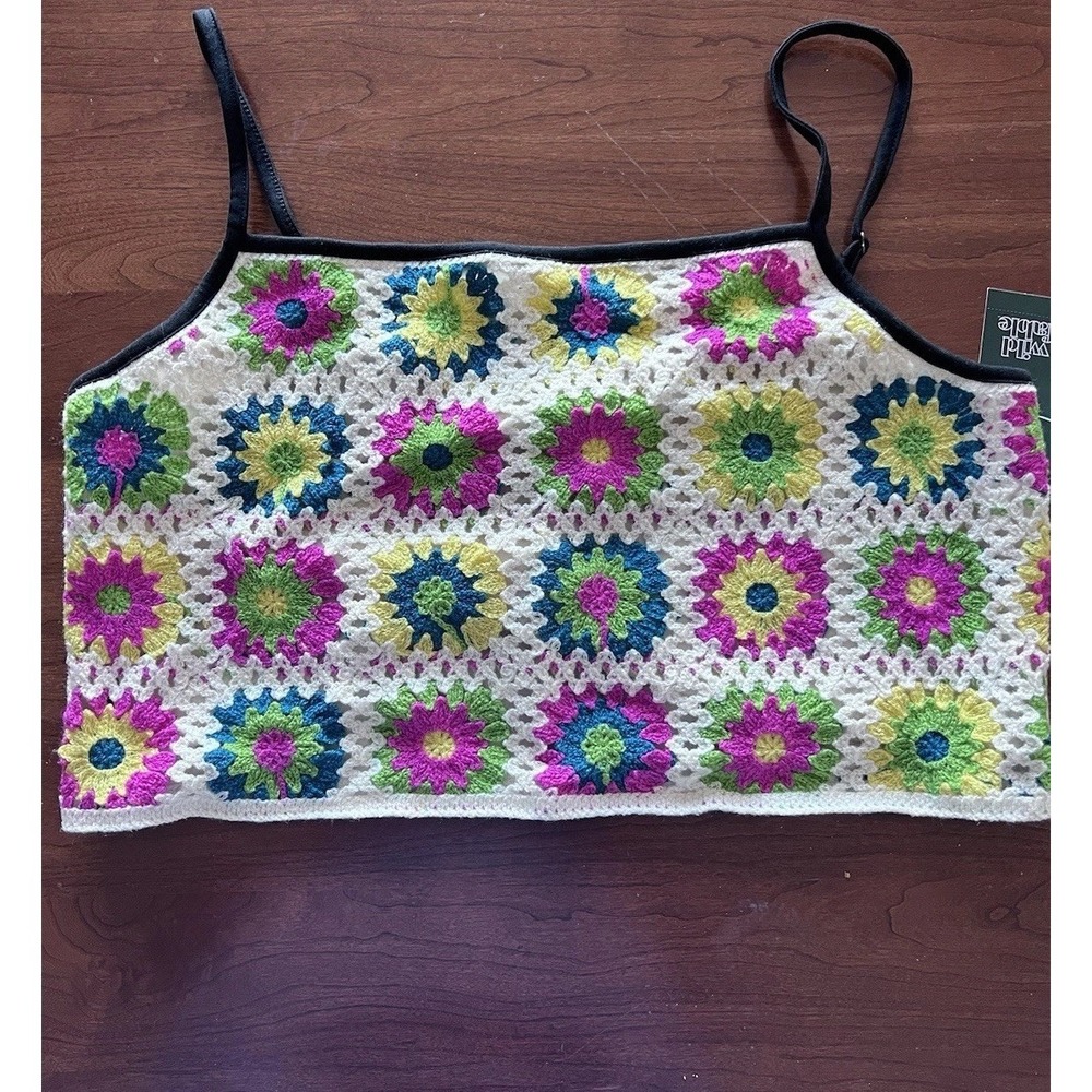 NEW‎ Women' Crochet Tiny Tank Top - Wild Fable™ L